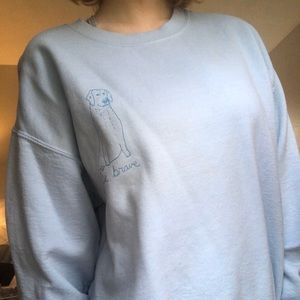 Unisex baby blue “be brave” sweatshirt